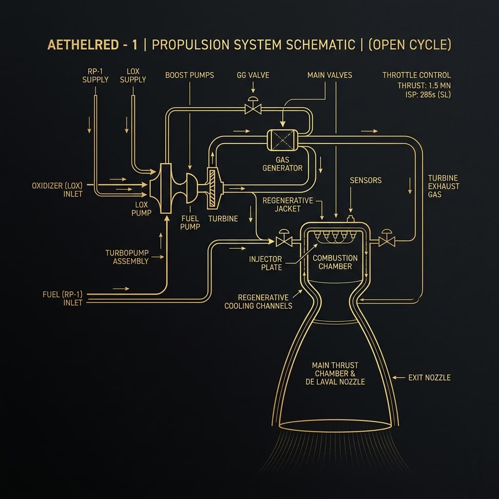 Full Open Cycle Liquid Rocket Engine